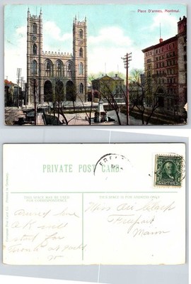 Montreal Quebec Canada Place D'armes Postcard AI441