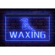 WAXING Salon Beauty Shop Center Dual Color Two Tone illuminated Neon Sign
