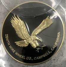 Zenith Wire Wheel Thin Metal Chips Emblems Set Of 4 Size 2.5 Black Gold