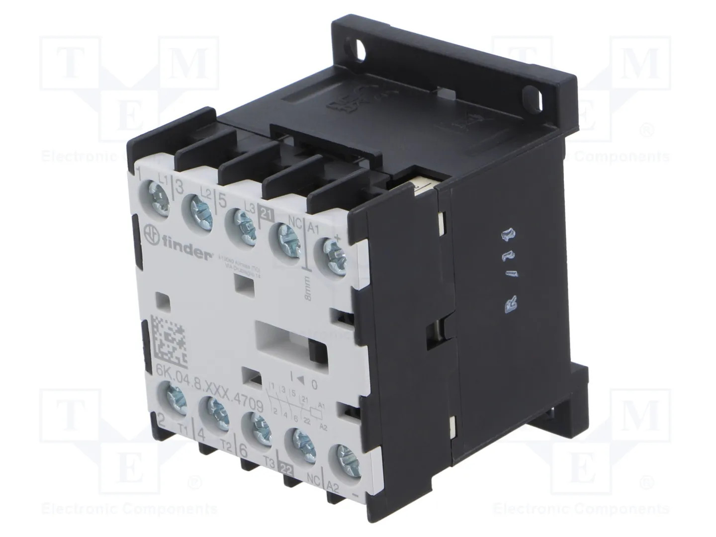 Contactor: 4-pole; NC + NO x3; 230VAC; 9A; for DIN rail mounting