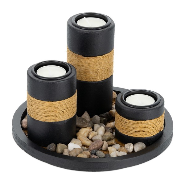 Teelichthalter Kerzenhalter Set Deko Teelichter Mdf 3-Teilig Teelichthalter Set-image