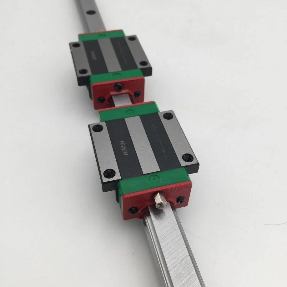 HGR15 HIWIN Linear Rail Guide + 2pc HGH15CA HGW15CC Rail Block Slider CNC Router - Image 4 of 4