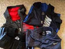 EUC 4 Pieces Nike Dri-Fit, Adidas Athletic Jackets And Pants Boys Size 3-4