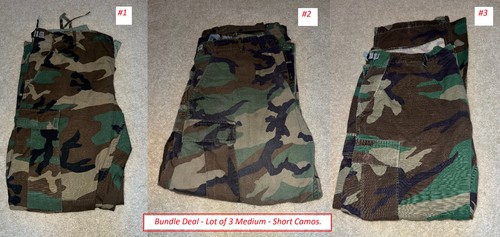 LOT of 3 Army Navy Marine Woodland CAMO 