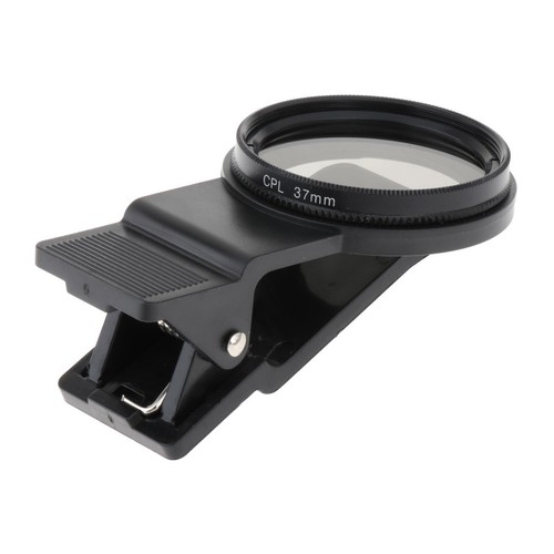 37mm Cell Phone Camera CPL Lens with Clip Universal (Black) Polarized Phone - Picture 7 of 12