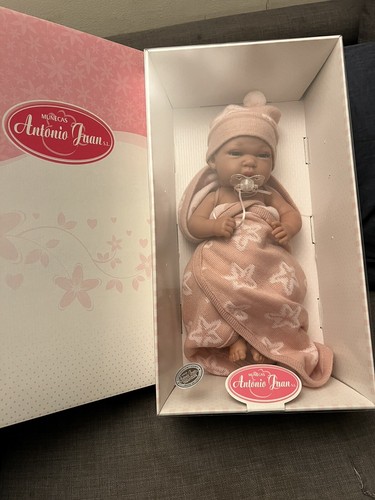 Muñeca bebé Antonio Juan 13" vinilo anatómicamente correcta niña caja nueva - Imagen 3 de 5