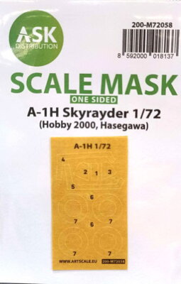 1/72 A-1H Skyrayder One-sided Painting Express Masking for Hobby2000 / Hasegawa