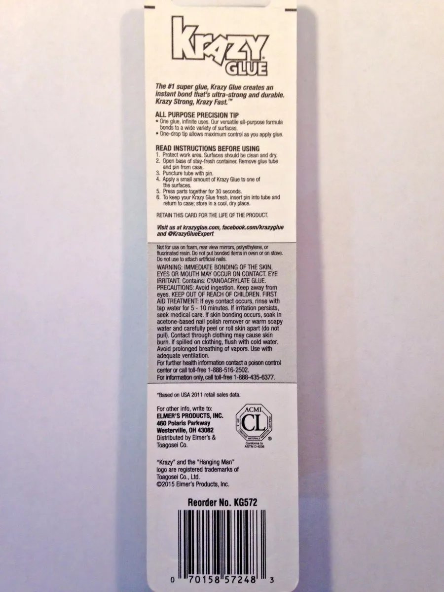 Krazy glue sales ingredients