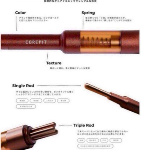 COREFIT Face PointerⅡ Renewal product Facial Massager Deep Red Beatuty - Picture 2 of 3