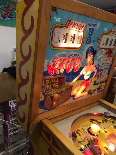 Gottlieb Captain Kidd 1960 Wood rail Pinball Machine (early Sample) - Picture 7 of 12