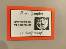 PERSPECTIVE Time Line Game 1992 card used INCA EMPIRE World History free ship