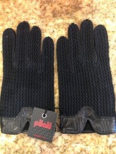 Piloti Capri Mens Black Leather Driving Gloves NWT Size Extra Large