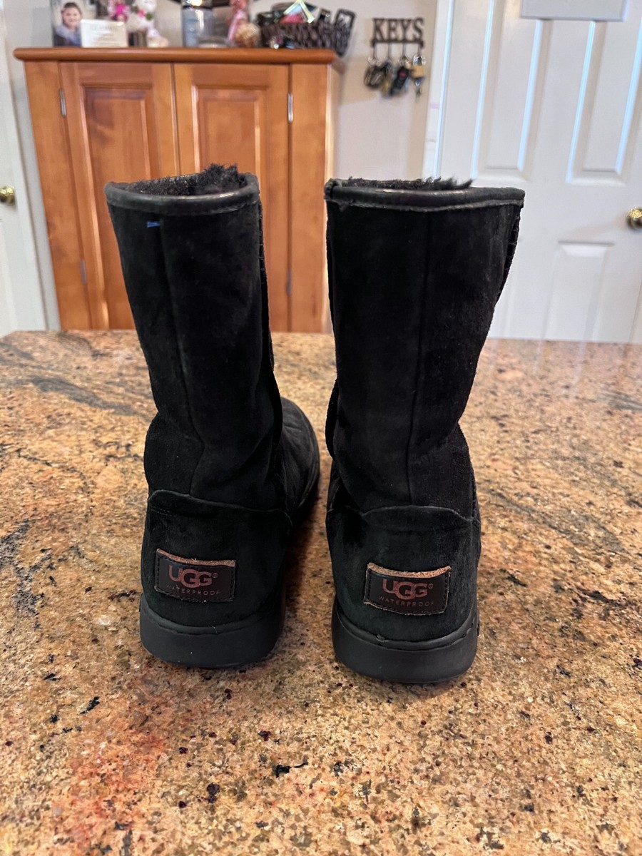 UGG Australia Michaela WATERPROOF Boots Black Size 8 WOMEN 1008027