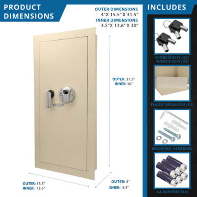 #ad #ad Barska Biometric Wall Hidden Safe Fingerprint Lock Security Box AX12408 $438.95