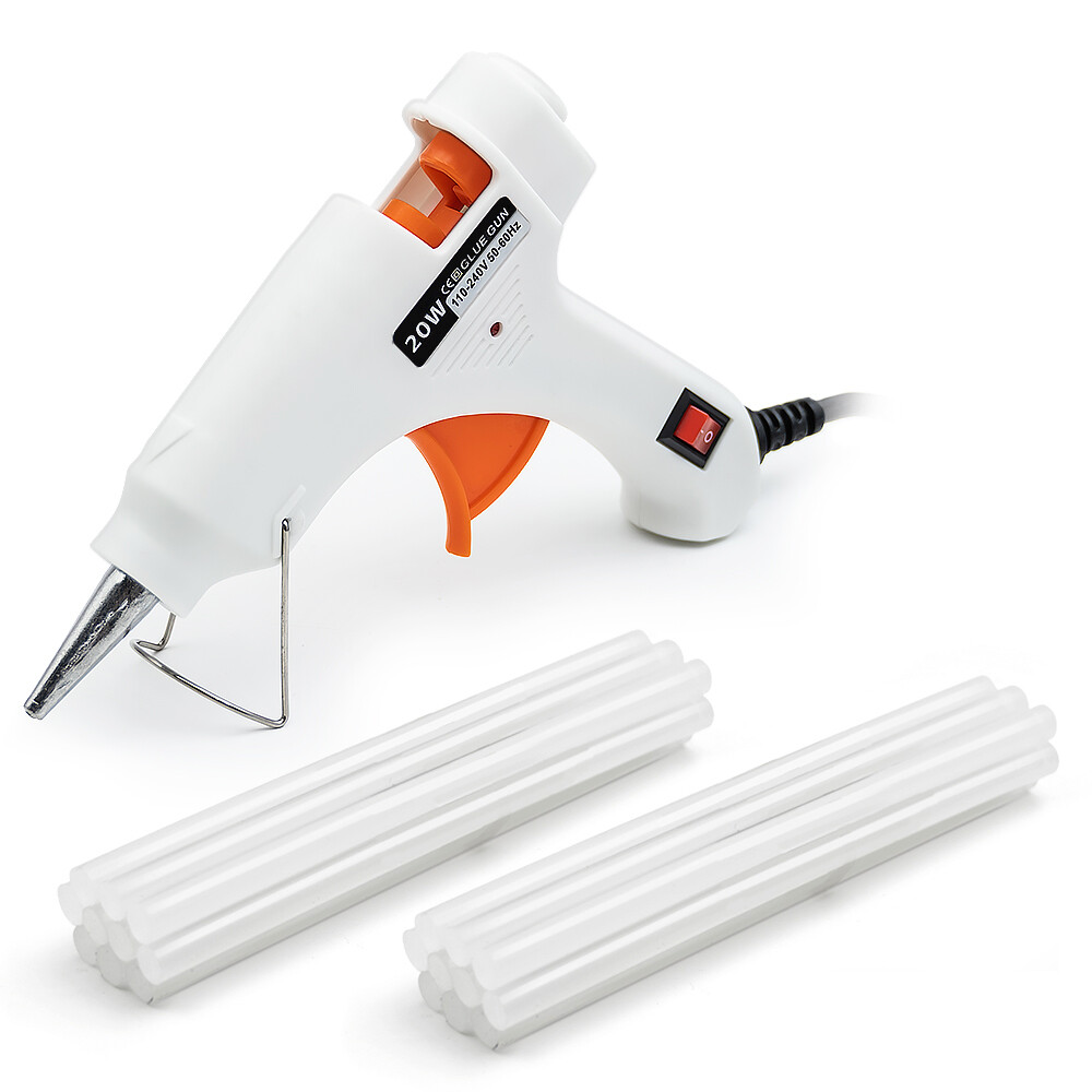 Glue Gun with 20 Sticks Hot Melt 20W for Arts Craft DIY Kit Set
