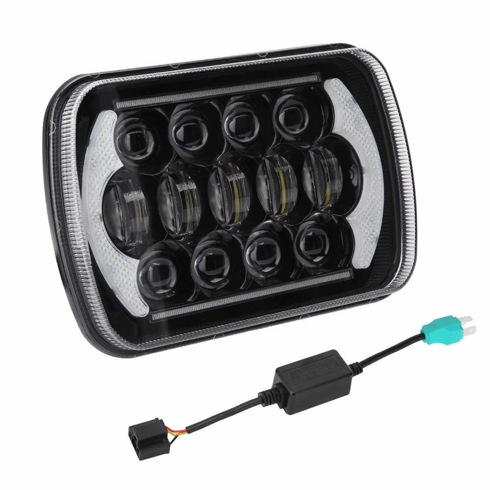 Pair LED UPGRADE HEAD LAMP 5X7" HEADLIGHT REPLACEMENT HI/LO DRL for Toyota Hilux - image 2 of 4