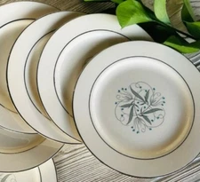 CELESTE by Homer Laughlin 7.25" Salad Plates * Set of 4 * Excellent Condition 