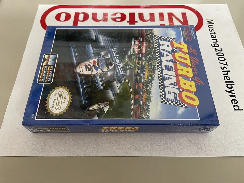 Date East Nes Nintendo Al Unser Jr. Turbo Racing Brand New Factory Sealed H-Seam - Image 3 of 4