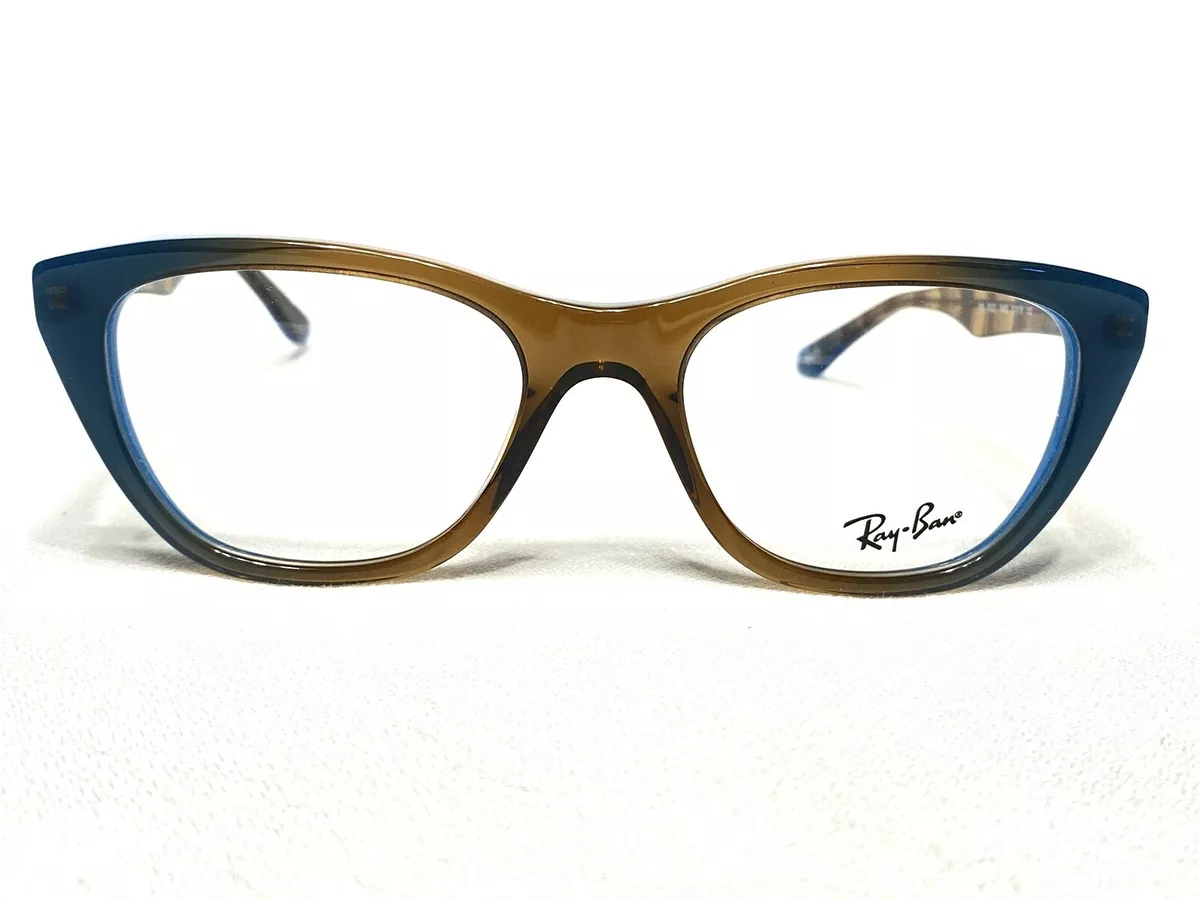 NEW Ray Ban RB5322 5490 Womens Blue Brown Gradient Cats Eyeglasses