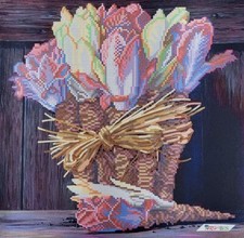 Bead Embroidery Kit DIY Beaded Stitching Stamped Bead Needlepoint ta-470