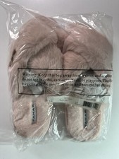Tahari Faux Fur Lexi Pink Crisscross Slippers Size 8M 50435 NEW MSRP 48