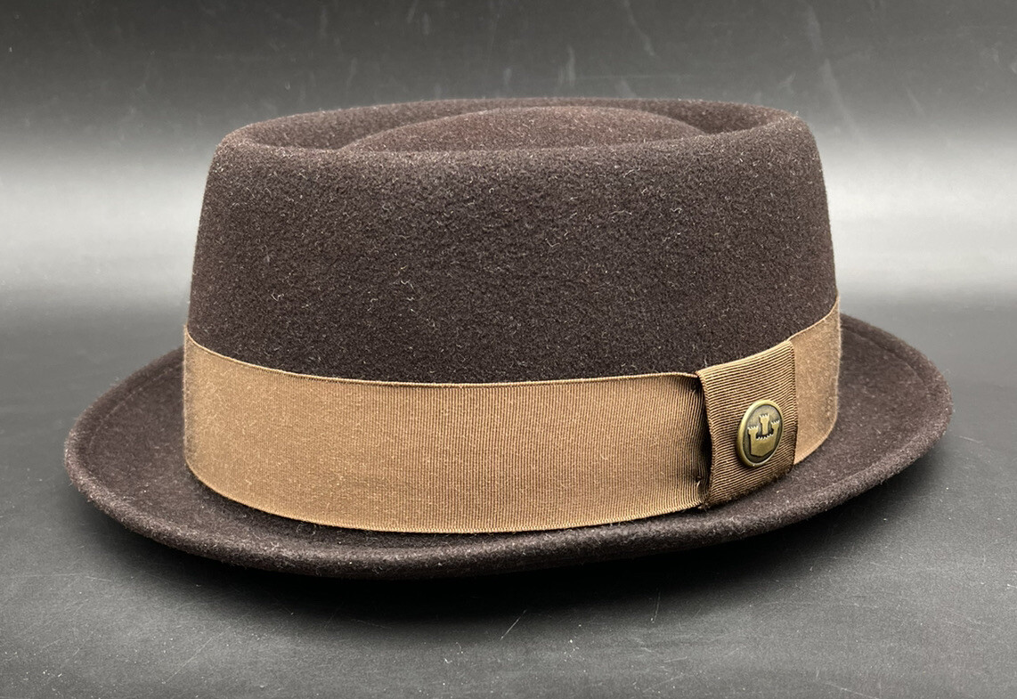 Goorin Bros Pork Pie Hat Walter White Style Brown 100% Wool Brown
