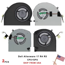 NEW CPU+GPU Cooling Fan for Dell Alienware 17 R4 R5 P31E ALW17C Laptop 2Pcs Fans