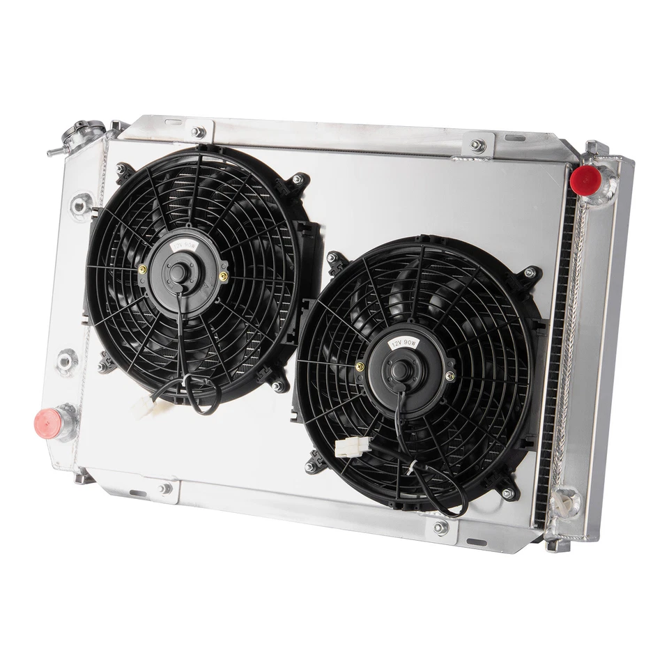 3Row Aluminum Radiator Shroud Fan For 79-1993 Ford Mustang Lincoln Mark VII 5.8L - Изображение 3 из 4