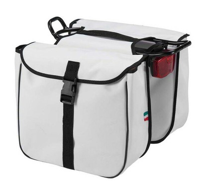 Borse per Portapacchi Posteriore a Bisaccia Bianche Bicicletta anche  Elettrica | eBay
