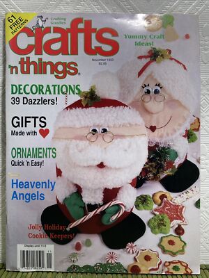 Crafts 'n Things Magazine Nov 1996 Easy Christmas Decorations Ornaments Crochet
