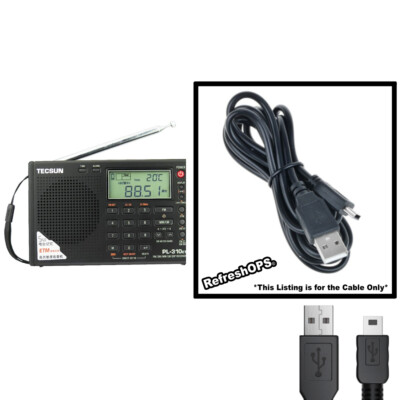Tecsun PL-310ET Receiver Radio USB Cable Transfer Cord Replacement