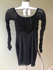 PrettylittleThing, Black Cocktail Day Evening Dress, Size UK8, Us4, Eu36. NEW