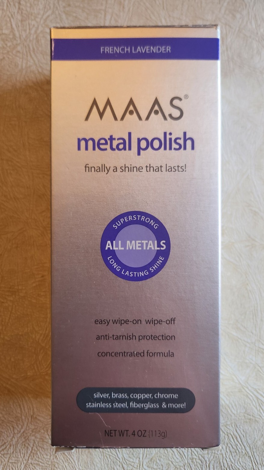 MAAS Concentrated Metal Cleaning & Polishing Creme 4oz 113g Tube