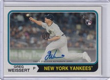 Greg Weissert 2023 Topps Heritage High Real One Auto Rookie Yankees