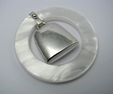 VINTAGE WEB STERLING SILVER BABY RATTLE TEETHING RING Web Silver c1960s No Mono