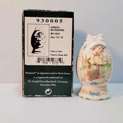 1996 Berta Hummel Goebel Easter Egg Spring Blossoms