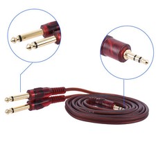 5ft 6.35mm 1/4" to 3.5mm 1/8" Male TRS Stereo Audio Aux Adapter Conversion Cable