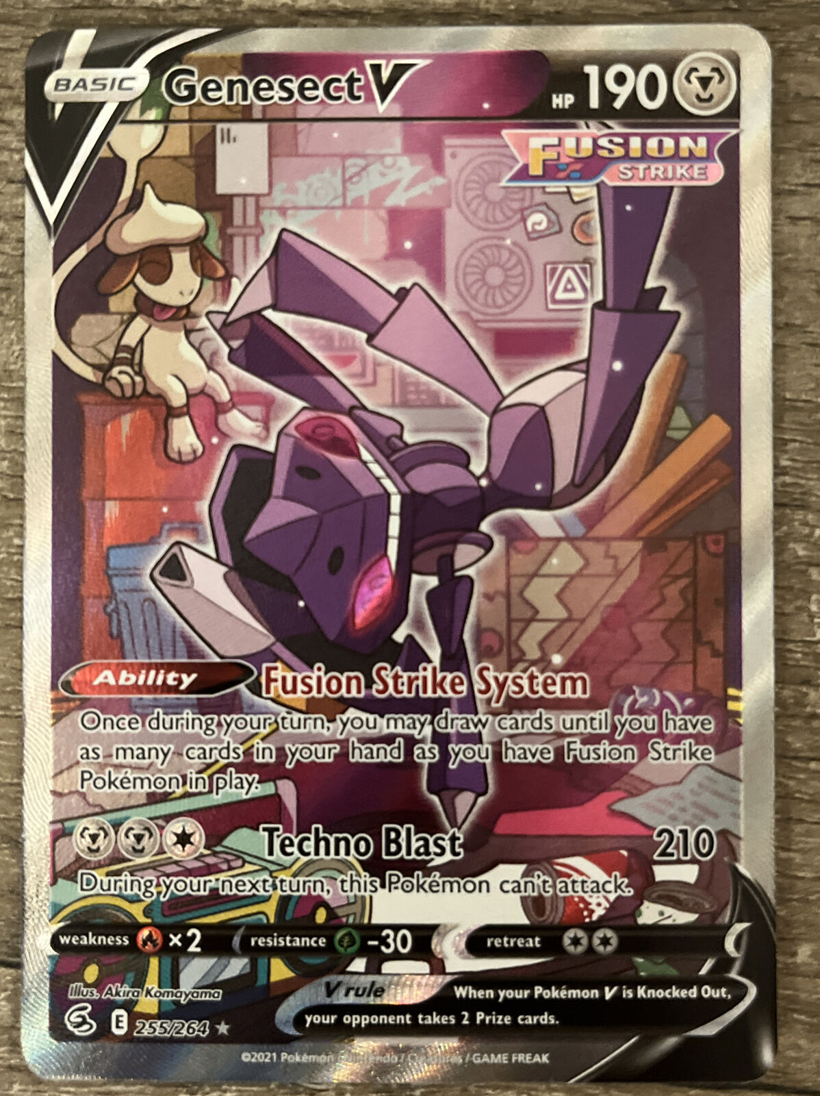 Carta Pokémon Genesect V Full Arte Coleção Golpe Fusão