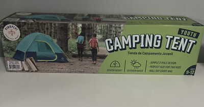 Firefly! Outdoor Gear Youth 2-Person Camping Tent - Blue/Green Color