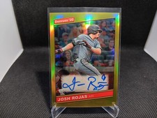 2020 Donruss Optic Retro 1986 Gold Josh Rojas Gold Auto Jesey Match 4/10 Arizona
