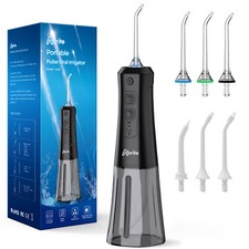 Abrite Cordless OLED Oral Irrigator Dental Water Flosser 7 Jet Tips 5 Model