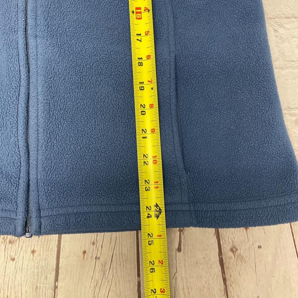 LL Bean Women Full Zip Fleece Vest Jacket Size Large Blue B338 28 eBay