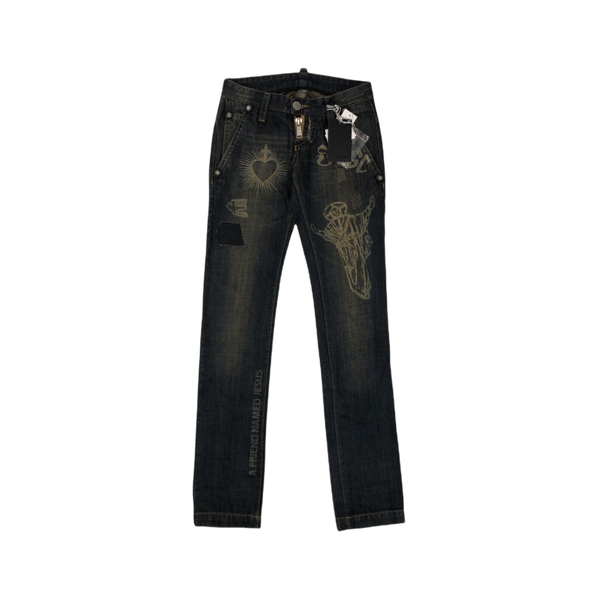 NWT Dsquared2 Low Rise Denim Jeans Womens 27w 34l A Friend
