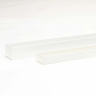 TERRA EXOTICA Glasführungsprofil E-Profil 200 cm 4 mm SET WEISS