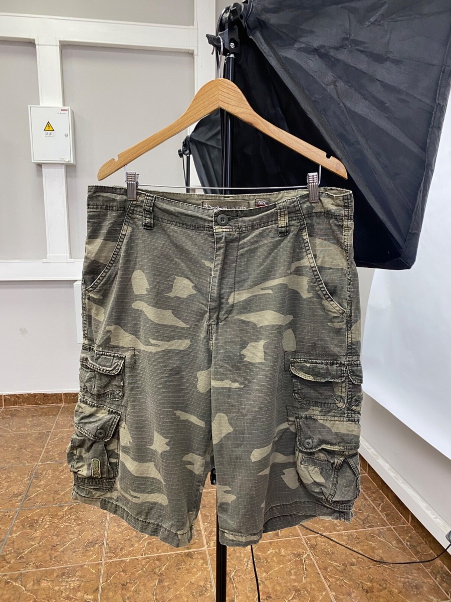 🇺🇸 Vintage 90s Ecko Unlimited Rap Japan Military Cargo Shorts