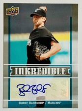 2009 Upper Deck Baseball Series 2 Inkredible Burke Badenhop # INK-BA Marlins