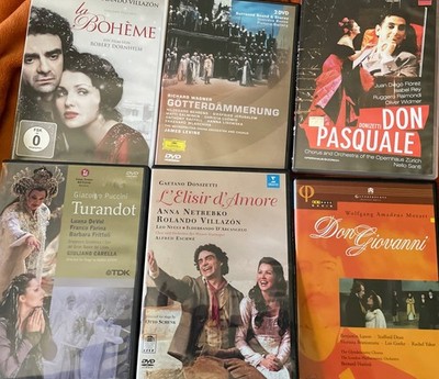DVD Sammlung Paket Oper Wagner Mozart Puccini Turandot Giovanni 6 Stück Nachlass