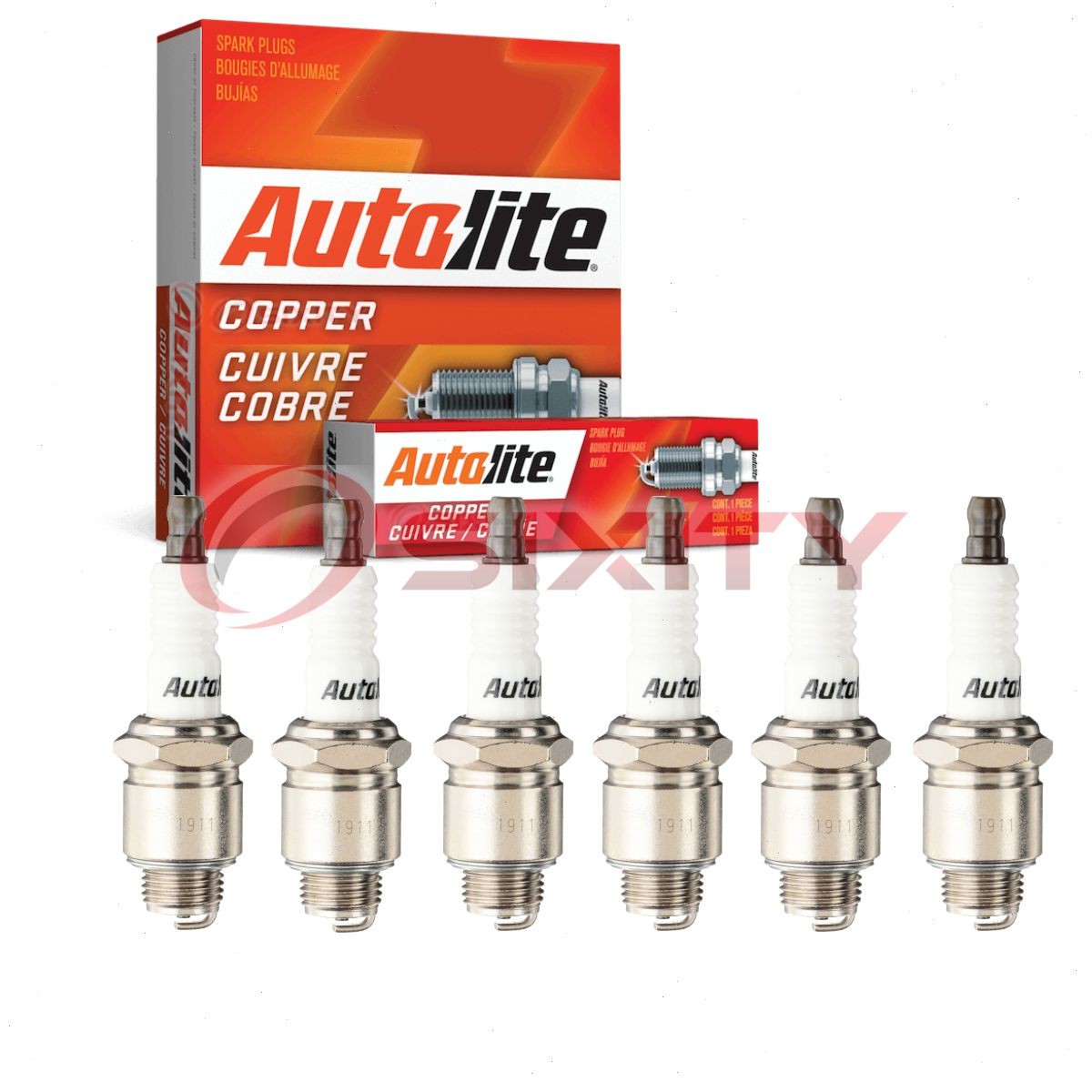 6 pc Autolite Copper Core Spark Plugs for 1962 Studebaker 7E5 Ignition lp