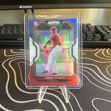2021 Panini Prizm Red White Blue #176 Johan Oviedo Tier II Rookie Cardinals RC