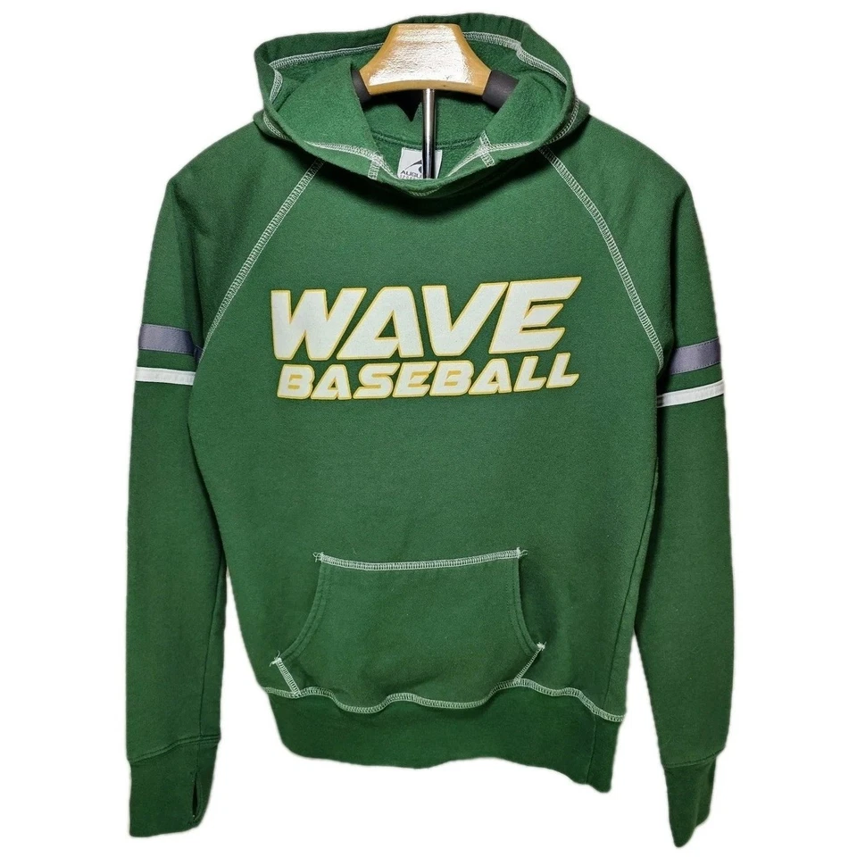 Augusta Sportswear Green Womens Wave Baseball Hoodie Raglan Sleeve Athletic Sz S - Image 1 of 4